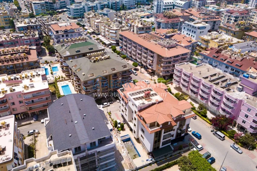 Apartament z jedną sypialnią z meblami i przeszklonym balkonem w Oba, Alanya 2 