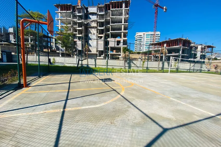 1+1 umeblowane mieszkanie w nowym kompleksie mieszkalnym, dzielnica Avsallar — Alanya. Nadaje się do wynajmu krótkoterminowego  13 