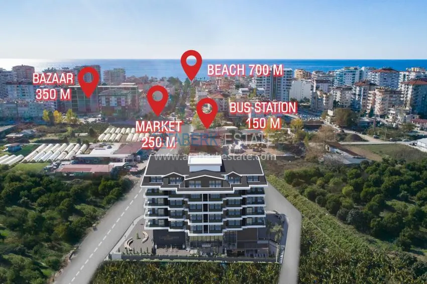 Jednopokojowe mieszkanie bezpośrednio od właściciela w nowym budynku - dzielnica Mahmutlar, Alanya 6 