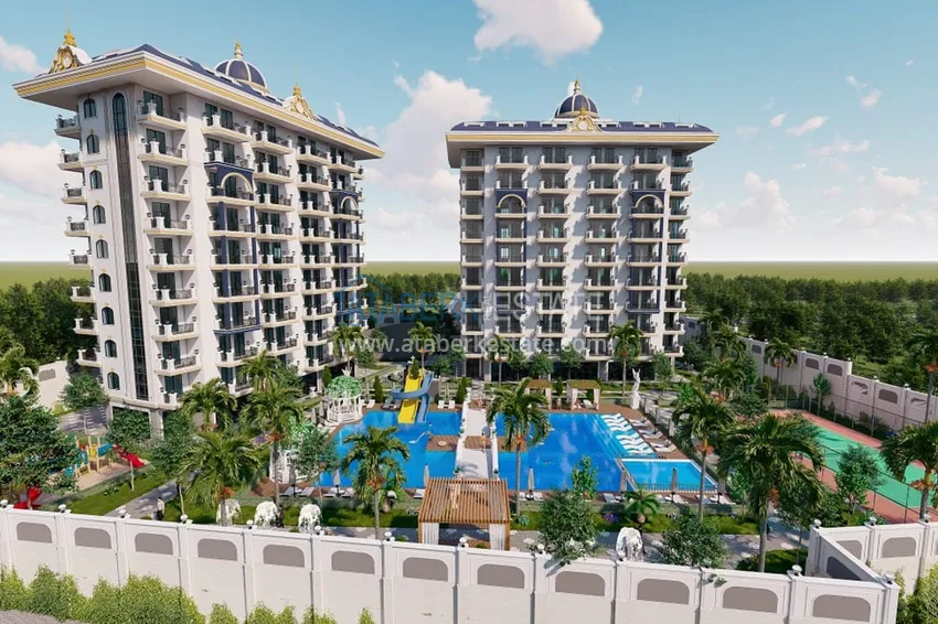 Apartament 1+1 w kompleksie w budowie — Alanya, dzielnica Avsallar  1 