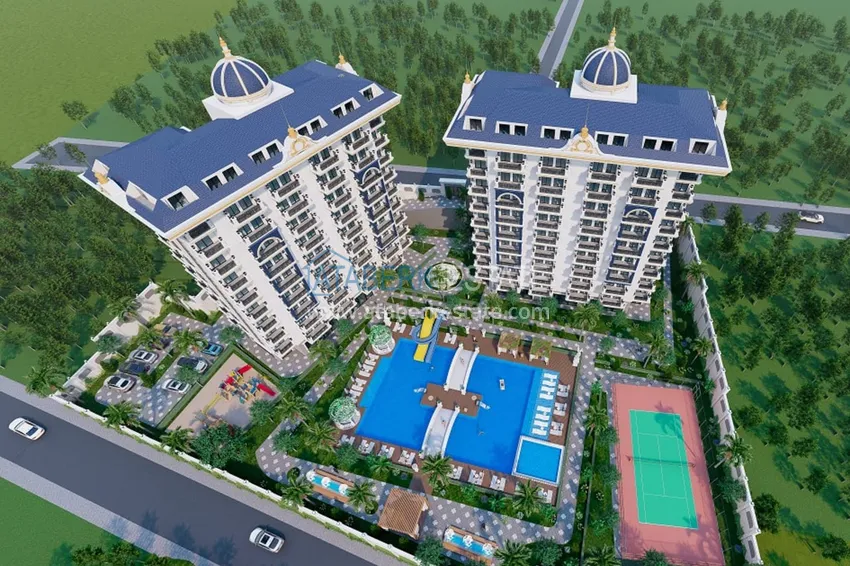 Apartament 1+1 w kompleksie w budowie — Alanya, dzielnica Avsallar  2 