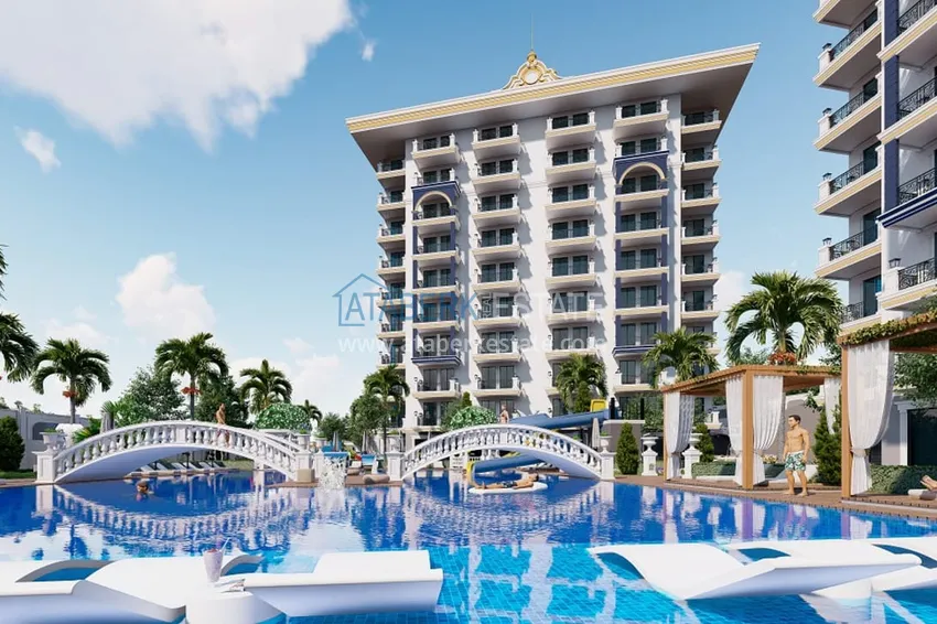 Apartament 1+1 w kompleksie w budowie — Alanya, dzielnica Avsallar  4 