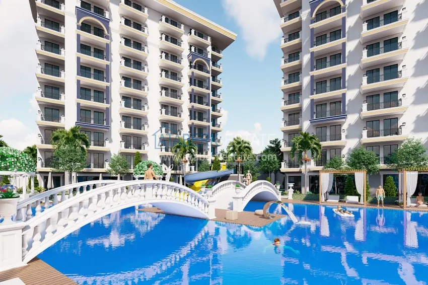 Apartament 1+1 w kompleksie w budowie — Alanya, dzielnica Avsallar  5 