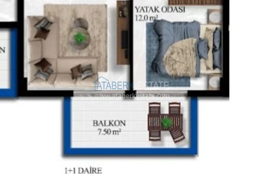 Kupuj taniej Apartament 1+1 w kompleksie w budowie — Alanya, dzielnica Avsallar  1 