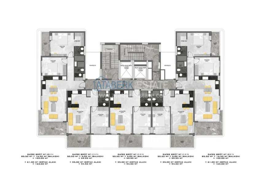 Kupuj taniej Mieszkanie 1+1 w kompleksie premium z koncepcją pięciogwiazdkowego hotelu - Tosmur, Alanya 1 