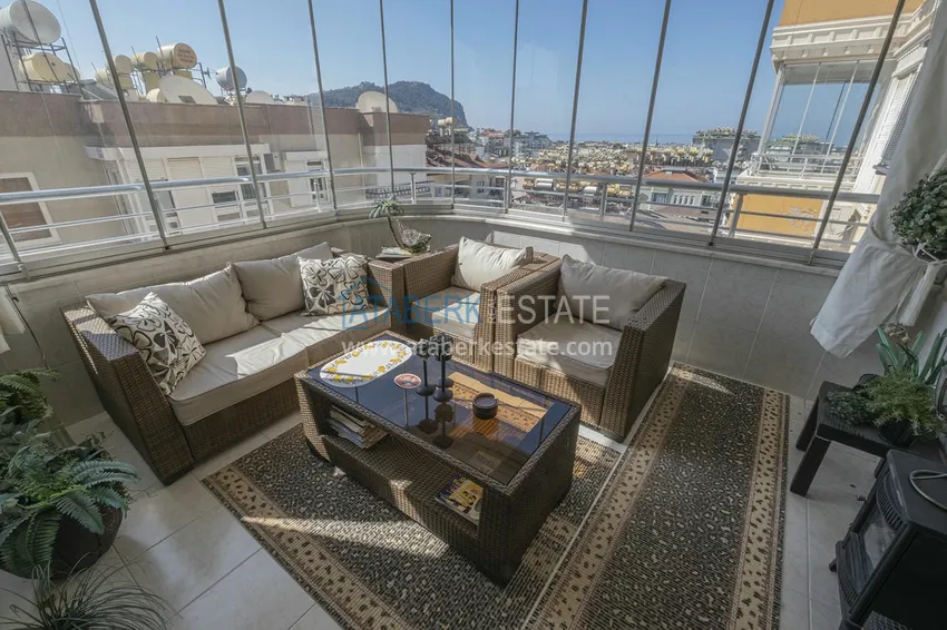 Kupuj  Apartament 2+1 z meblami, przeszklonym balkonem i widokiem na morze, centrum Alanya 17 