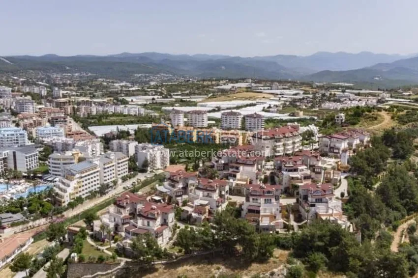 Dwupoziomowy apartament z meblami, oddzielną kuchnią i widokiem na morze - Alanya, dzielnica Turkler 4 