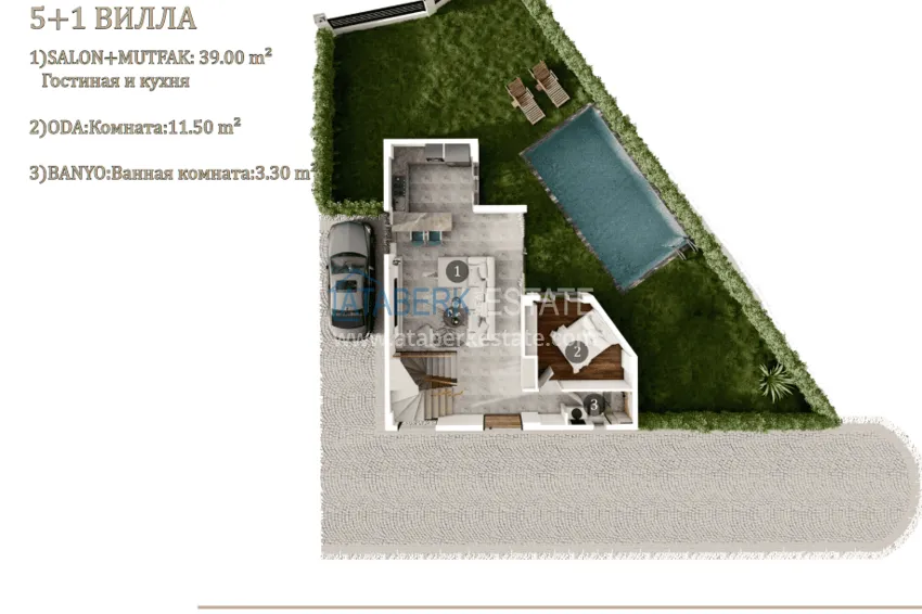Kupuj taniej Nowy projekt w Antalyi to luksusowy kompleks domków letniskowych w malowniczej okolicy Dosemealti. Własność obywatelska  5 