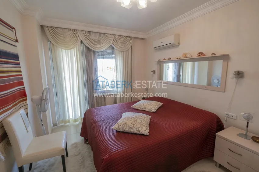 Kupuj  Apartament 2+1 z meblami, przeszklonym balkonem i widokiem na morze, centrum Alanya 8 