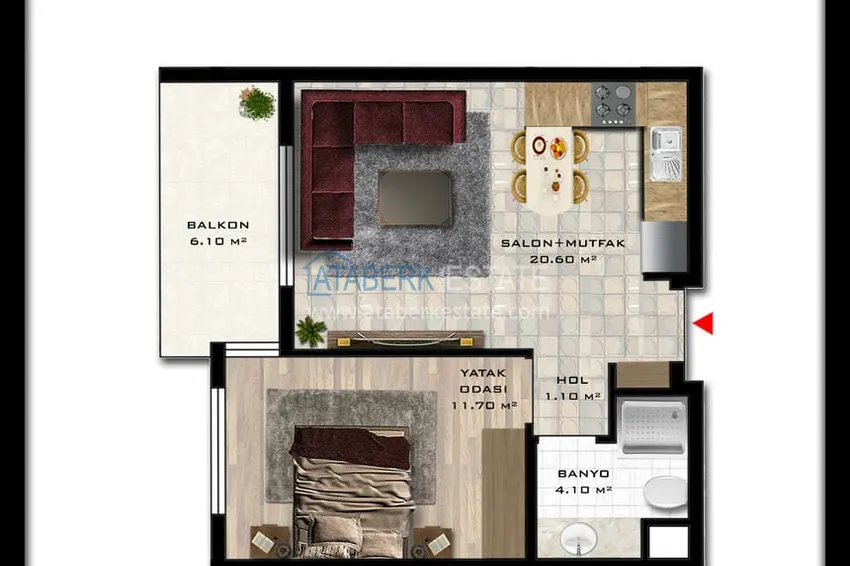 Kupuj taniej Oferta od właściciela nieruchomości - apartament z widokiem na morze i góry w Alanyi, dzielnica Mahmutlar 1 