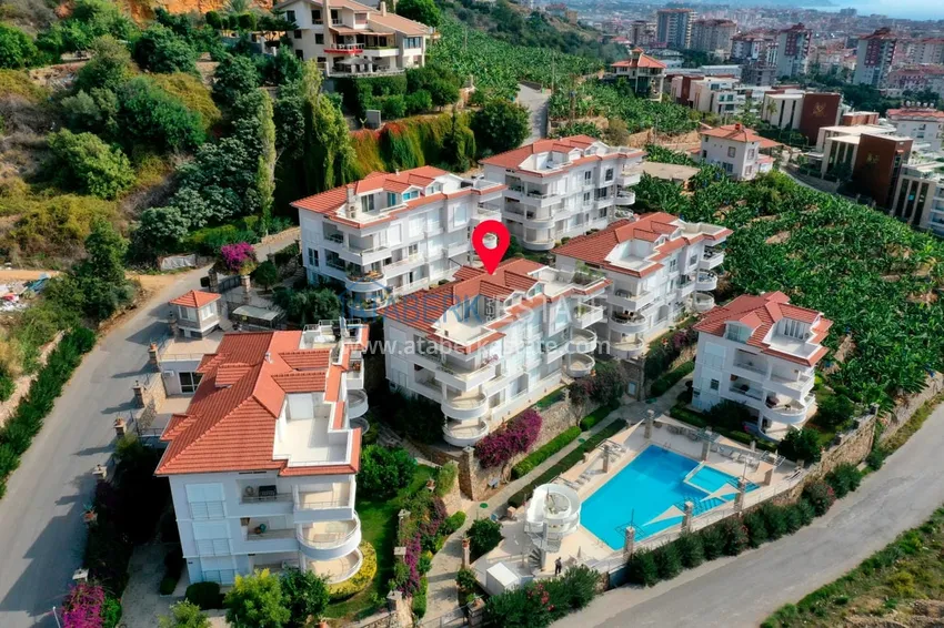 Umeblowany dwupoziomowy penthouse z widokiem na morze i góry — Alanya, dzielnica Cikcilli 1 