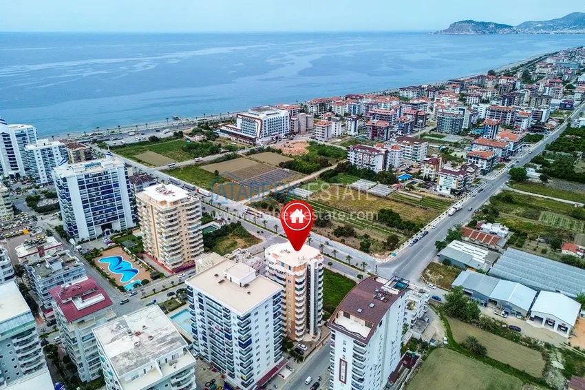 Apartament z 2 sypialniami z meblami i widokiem na morze — Alanya, Mahmutlar 3 