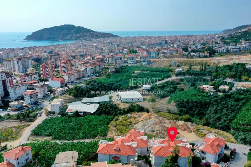 Umeblowany dwupoziomowy penthouse z widokiem na morze i góry — Alanya, dzielnica Cikcilli 3 