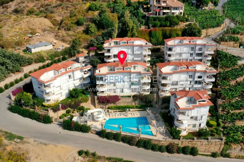 Umeblowany dwupoziomowy penthouse z widokiem na morze i góry — Alanya, dzielnica Cikcilli 4 