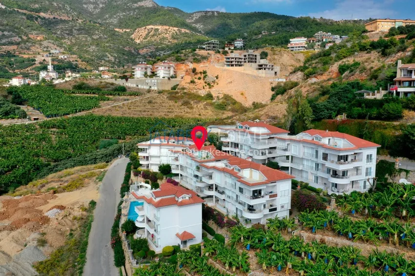 Umeblowany dwupoziomowy penthouse z widokiem na morze i góry — Alanya, dzielnica Cikcilli 5 