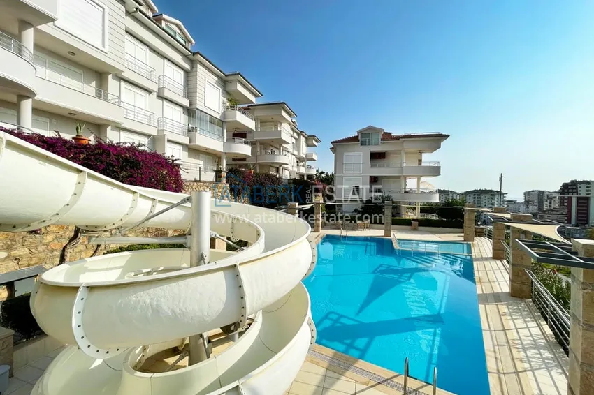 Umeblowany dwupoziomowy penthouse z widokiem na morze i góry — Alanya, dzielnica Cikcilli 8 