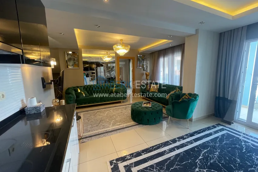 Kupuj  Doskonały dwupoziomowy penthouse z widokiem na morze w luksusowym kompleksie - dzielnica Cikcilli, Alanya 13 