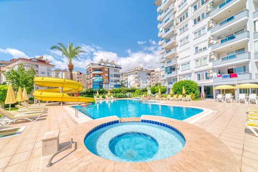 Umeblowany apartament z widokiem na morze w rejonie Cikcilli, Alanya 1 