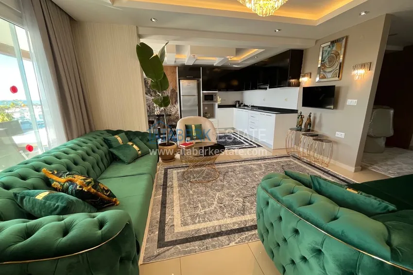 Kupuj  Doskonały dwupoziomowy penthouse z widokiem na morze w luksusowym kompleksie - dzielnica Cikcilli, Alanya 3 