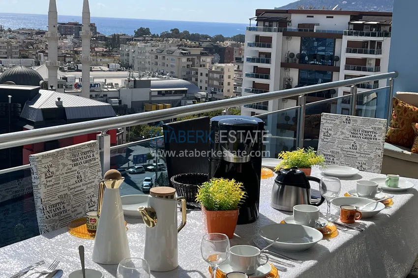 Kupuj  Doskonały dwupoziomowy penthouse z widokiem na morze w luksusowym kompleksie - dzielnica Cikcilli, Alanya 38 