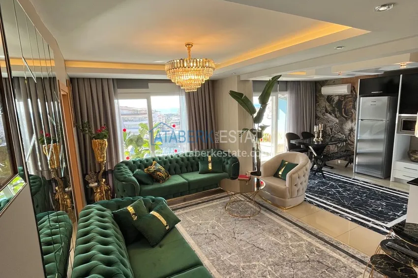 Kupuj  Doskonały dwupoziomowy penthouse z widokiem na morze w luksusowym kompleksie - dzielnica Cikcilli, Alanya 4 
