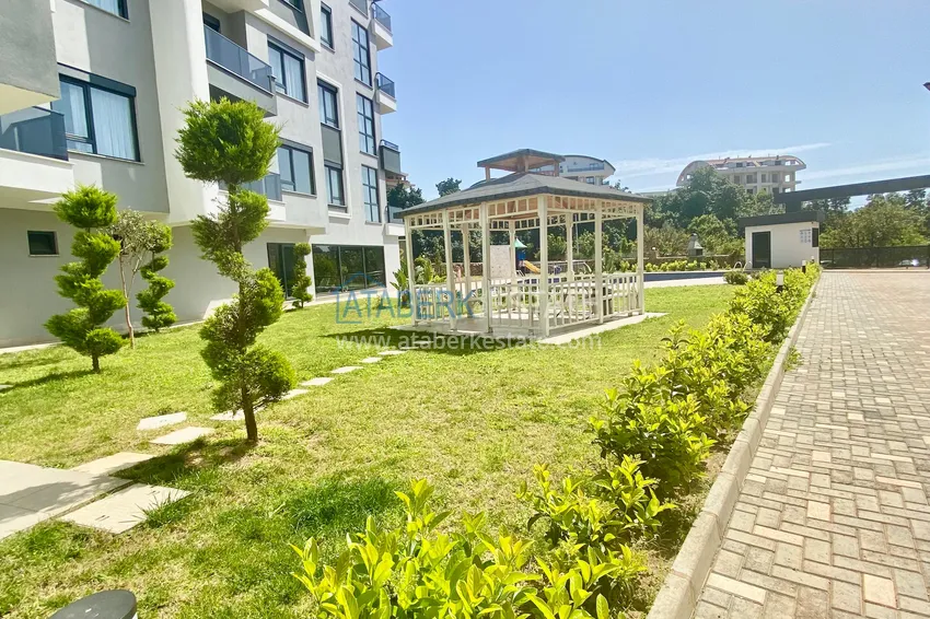 Gotowe mieszkanie z jedną sypialnią w nowym kompleksie mieszkalnym - dzielnica Oba, Alanya  5 