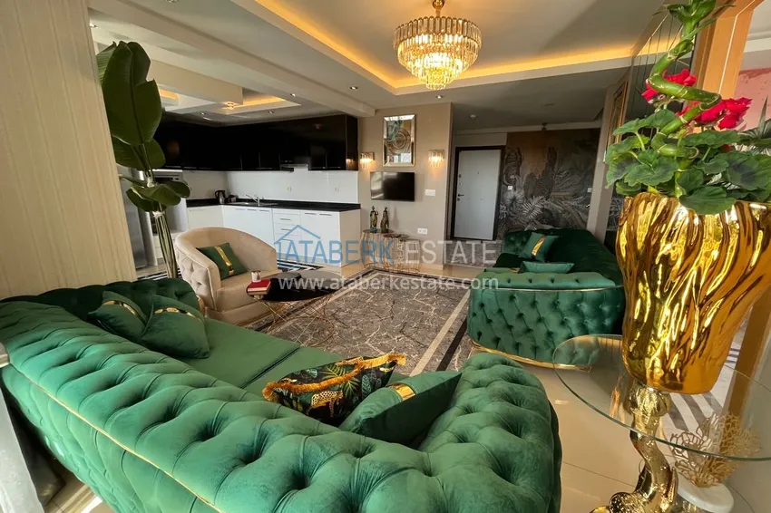 Kupuj  Doskonały dwupoziomowy penthouse z widokiem na morze w luksusowym kompleksie - dzielnica Cikcilli, Alanya 7 