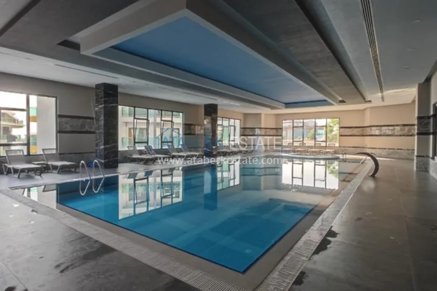 Apartament 1+1 z meblami i widokiem na morze w kompleksie przy plaży — Alanya, dzielnica Kargicak 11 