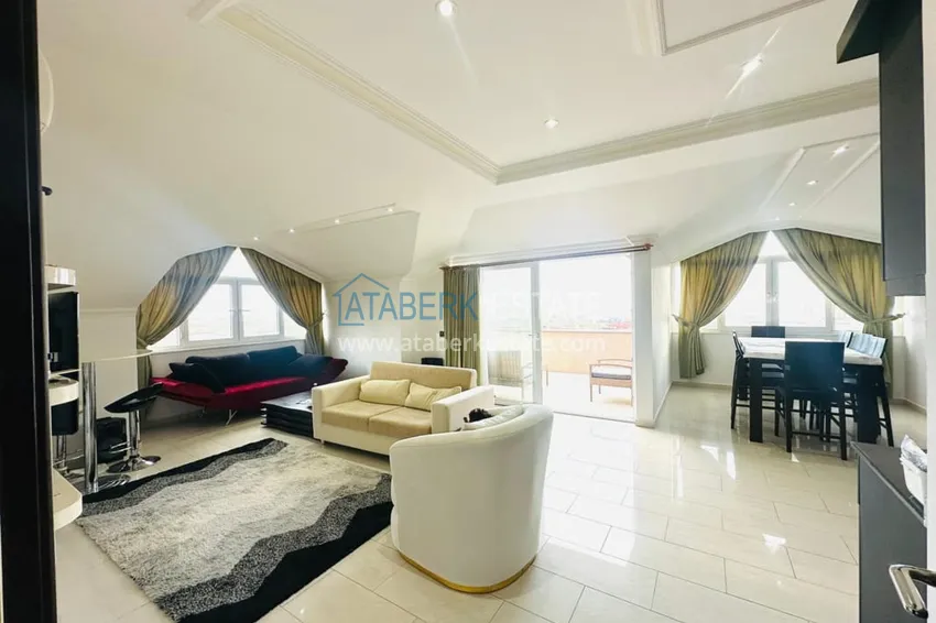 Kupuj  Nieruchomość na zezwolenie na pobyt! Umeblowany duplex z panoramicznym widokiem na morze w malowniczej okolicy Sugozu, Alanya 10 