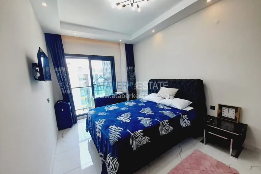 Kupuj  Apartament 1+1 z meblami i widokiem na morze w kompleksie przy plaży — Alanya, dzielnica Kargicak 9 