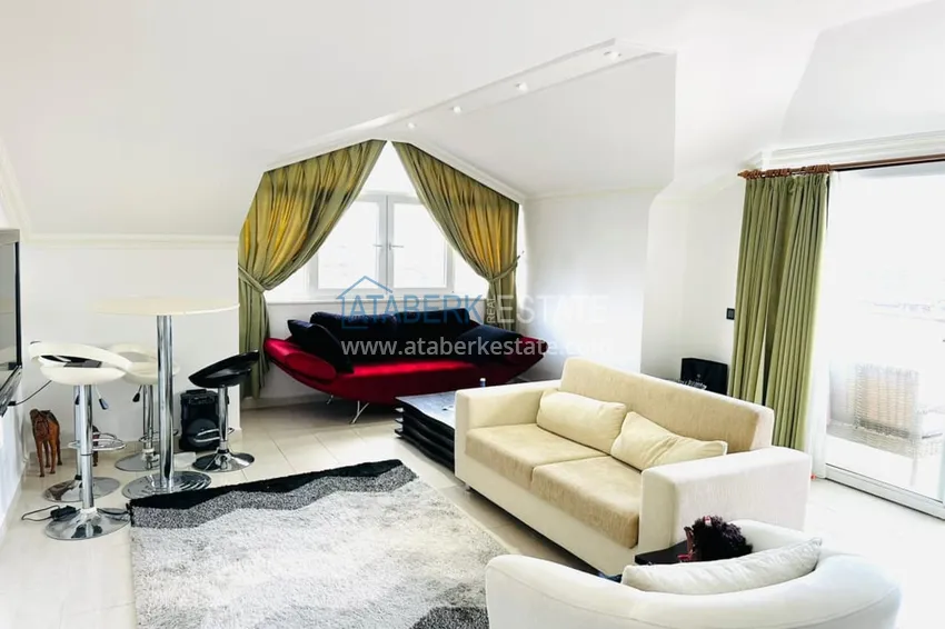 Kupuj  Nieruchomość na zezwolenie na pobyt! Umeblowany duplex z panoramicznym widokiem na morze w malowniczej okolicy Sugozu, Alanya 11 