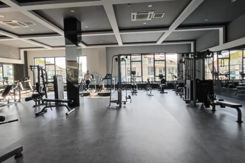 Apartament 1+1 z meblami i widokiem na morze w kompleksie przy plaży — Alanya, dzielnica Kargicak 13 