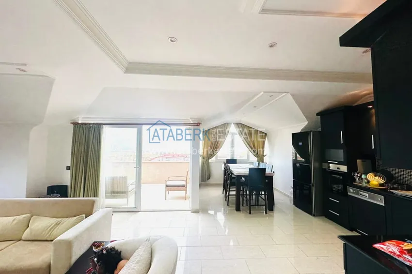 Kupuj  Nieruchomość na zezwolenie na pobyt! Umeblowany duplex z panoramicznym widokiem na morze w malowniczej okolicy Sugozu, Alanya 13 