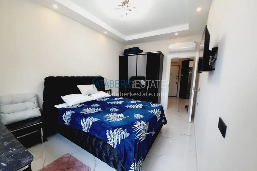Kupuj  Apartament 1+1 z meblami i widokiem na morze w kompleksie przy plaży — Alanya, dzielnica Kargicak 12 