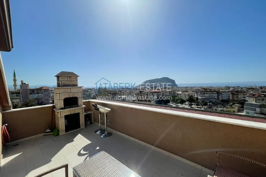 Kupuj  Nieruchomość na zezwolenie na pobyt! Umeblowany duplex z panoramicznym widokiem na morze w malowniczej okolicy Sugozu, Alanya 25 