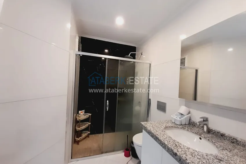 Kupuj  Apartament 1+1 z meblami i widokiem na morze w kompleksie przy plaży — Alanya, dzielnica Kargicak 14 