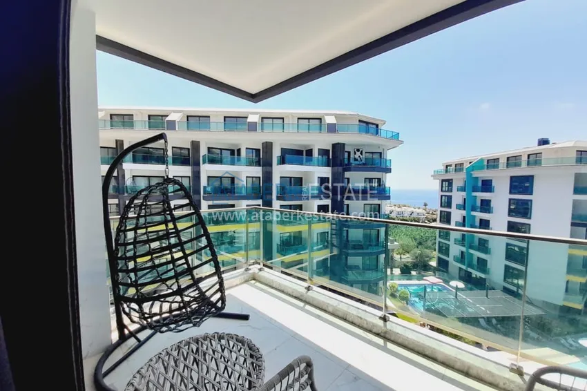 Kupuj  Apartament 1+1 z meblami i widokiem na morze w kompleksie przy plaży — Alanya, dzielnica Kargicak 16 