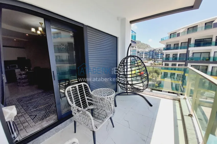 Kupuj  Apartament 1+1 z meblami i widokiem na morze w kompleksie przy plaży — Alanya, dzielnica Kargicak 17 