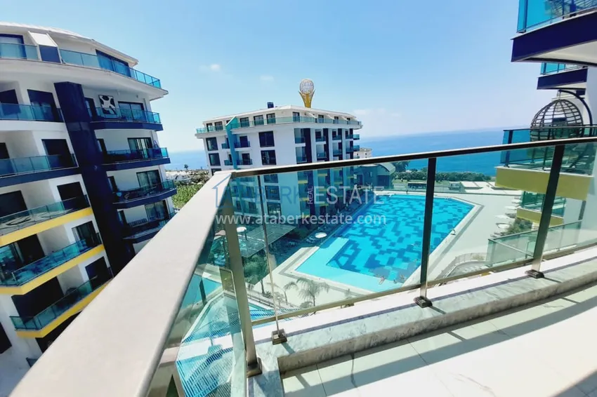 Kupuj  Apartament 1+1 z meblami i widokiem na morze w kompleksie przy plaży — Alanya, dzielnica Kargicak 18 