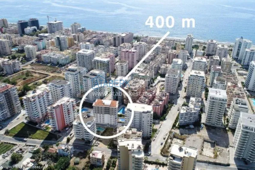 Trzypokojowy apartament z meblami i widokiem na góry — Mahmutlar, Alanya 1 
