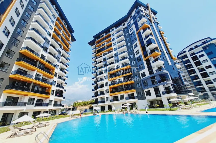 Apartament 1+1 z meblami i widokiem na morze w nowym kompleksie - dzielnica Mahmutlar, Alanya 2 
