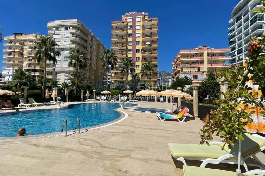 Mieszkanie 2+1 z nowymi meblami i widokiem na morze w kompleksie przy pierwszej plaży, Mahmutlar - dzielnica Alanya. 1 