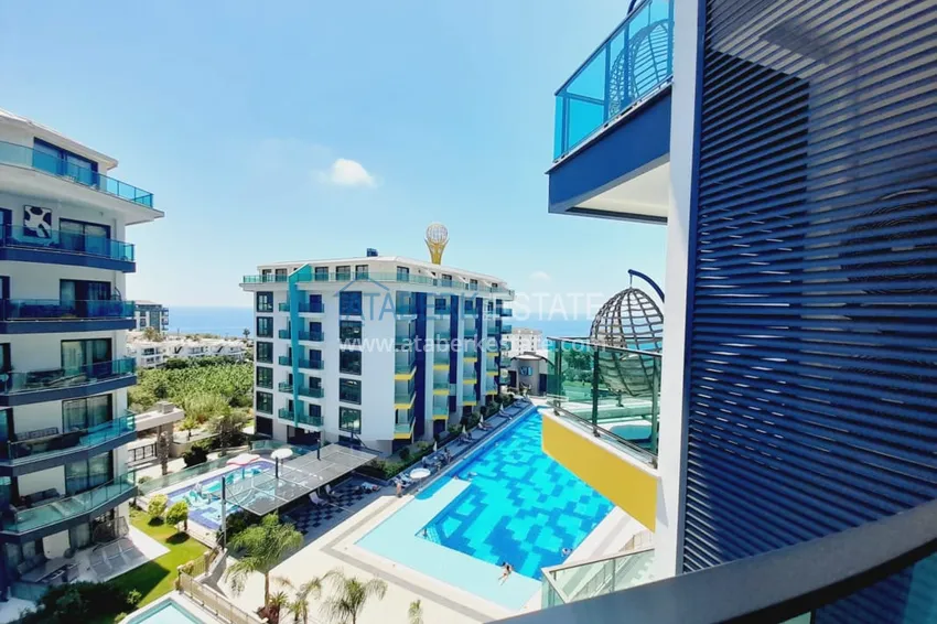 Kupuj  Apartament 1+1 z meblami i widokiem na morze w kompleksie przy plaży — Alanya, dzielnica Kargicak 19 
