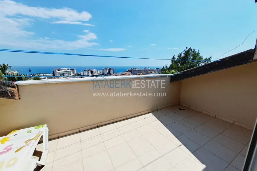 Kupuj  Dwupoziomowy apartament z meblami, oddzielną kuchnią i widokiem na morze - Alanya, dzielnica Turkler 33 
