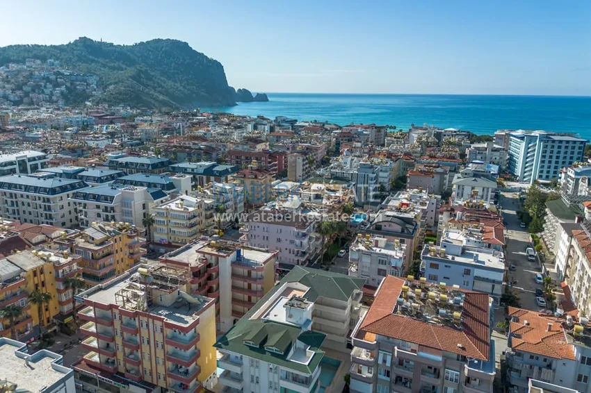 Apartament pod klucz z 1 sypialnią i przeszklonym balkonem w pobliżu plaży Kleopatra - Centrum Alanya 2 