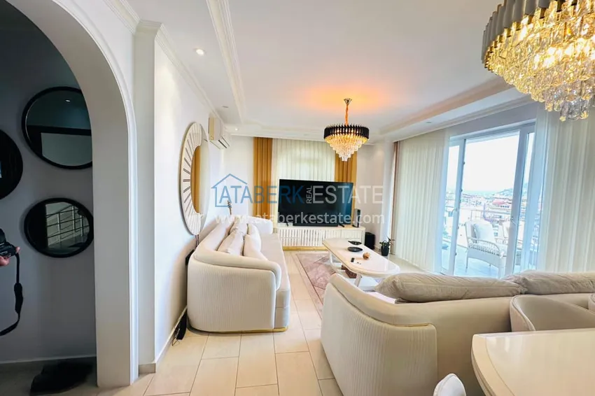 Kupuj  Nieruchomość na zezwolenie na pobyt! Umeblowany duplex z panoramicznym widokiem na morze w malowniczej okolicy Sugozu, Alanya 2 