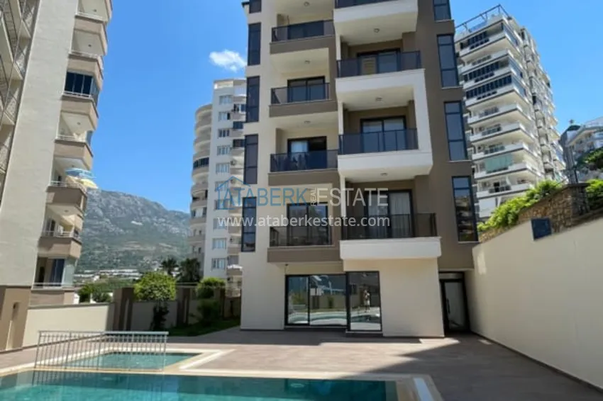 Apartament z jedną sypialnią pod klucz z widokiem na góry w nowoczesnym kompleksie mieszkalnym — Alanya, dzielnica Mahmutlar 2 