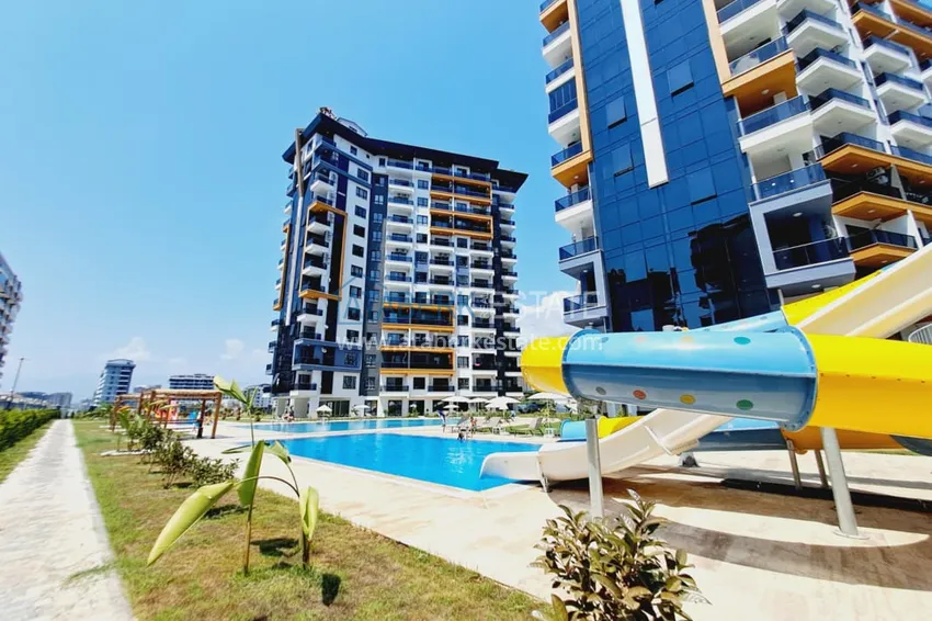 Apartament 1+1 z meblami i widokiem na morze w nowym kompleksie - dzielnica Mahmutlar, Alanya 3 