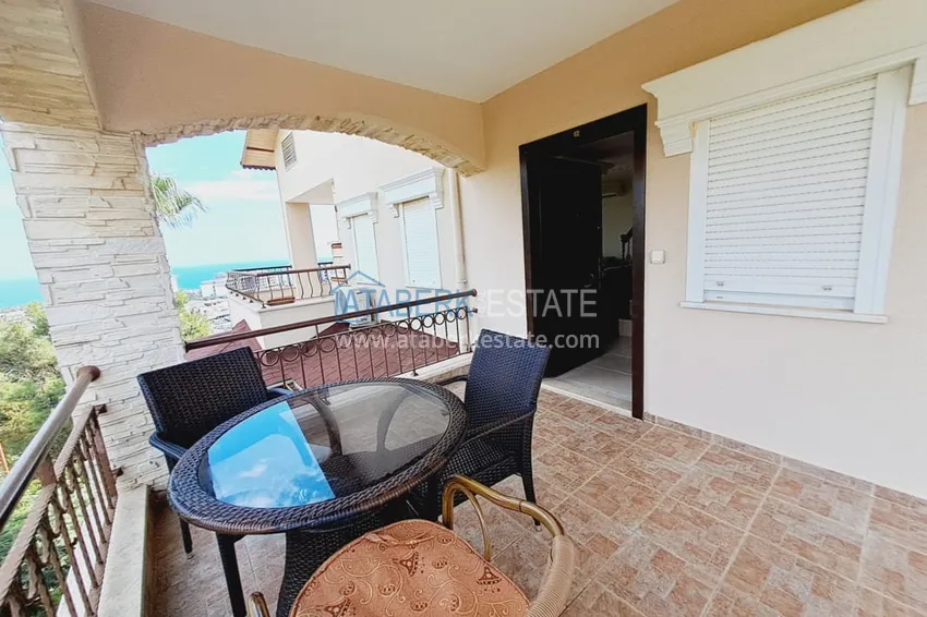 Kupuj  Dwupoziomowy apartament z meblami, oddzielną kuchnią i widokiem na morze - Alanya, dzielnica Turkler 4 