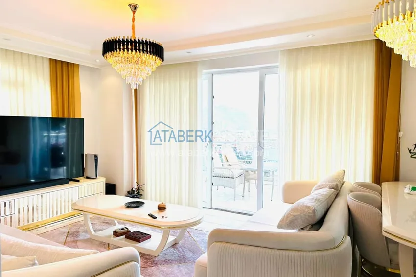 Kupuj  Nieruchomość na zezwolenie na pobyt! Umeblowany duplex z panoramicznym widokiem na morze w malowniczej okolicy Sugozu, Alanya 4 